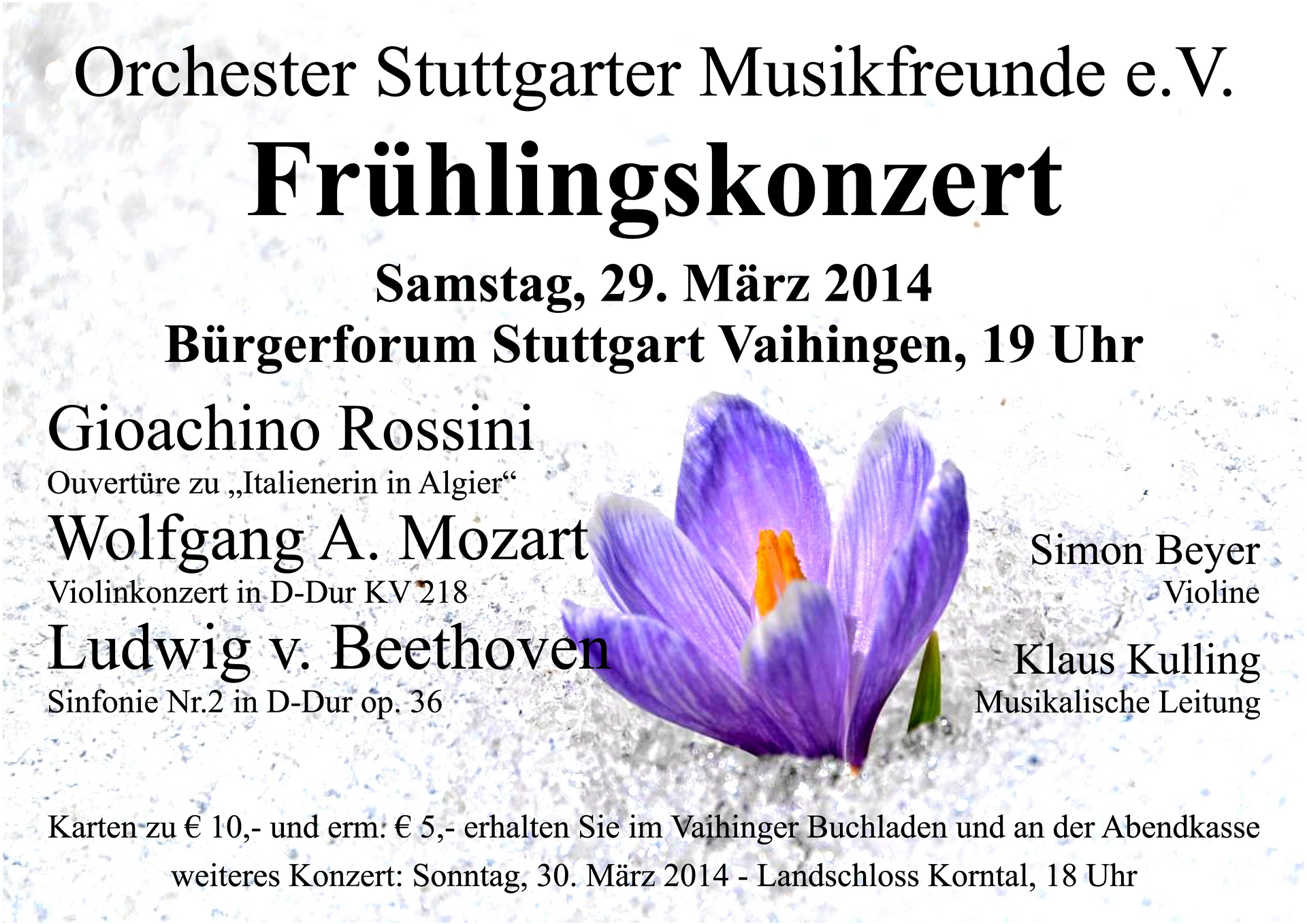 Plakat Frühjahrskonzerte 2014