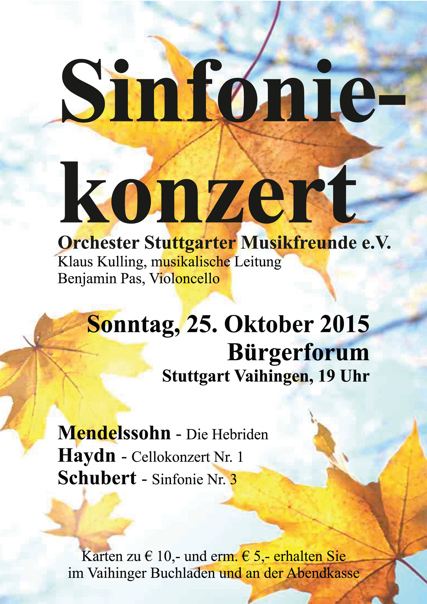 Plakat Herbstkonzert 2015
