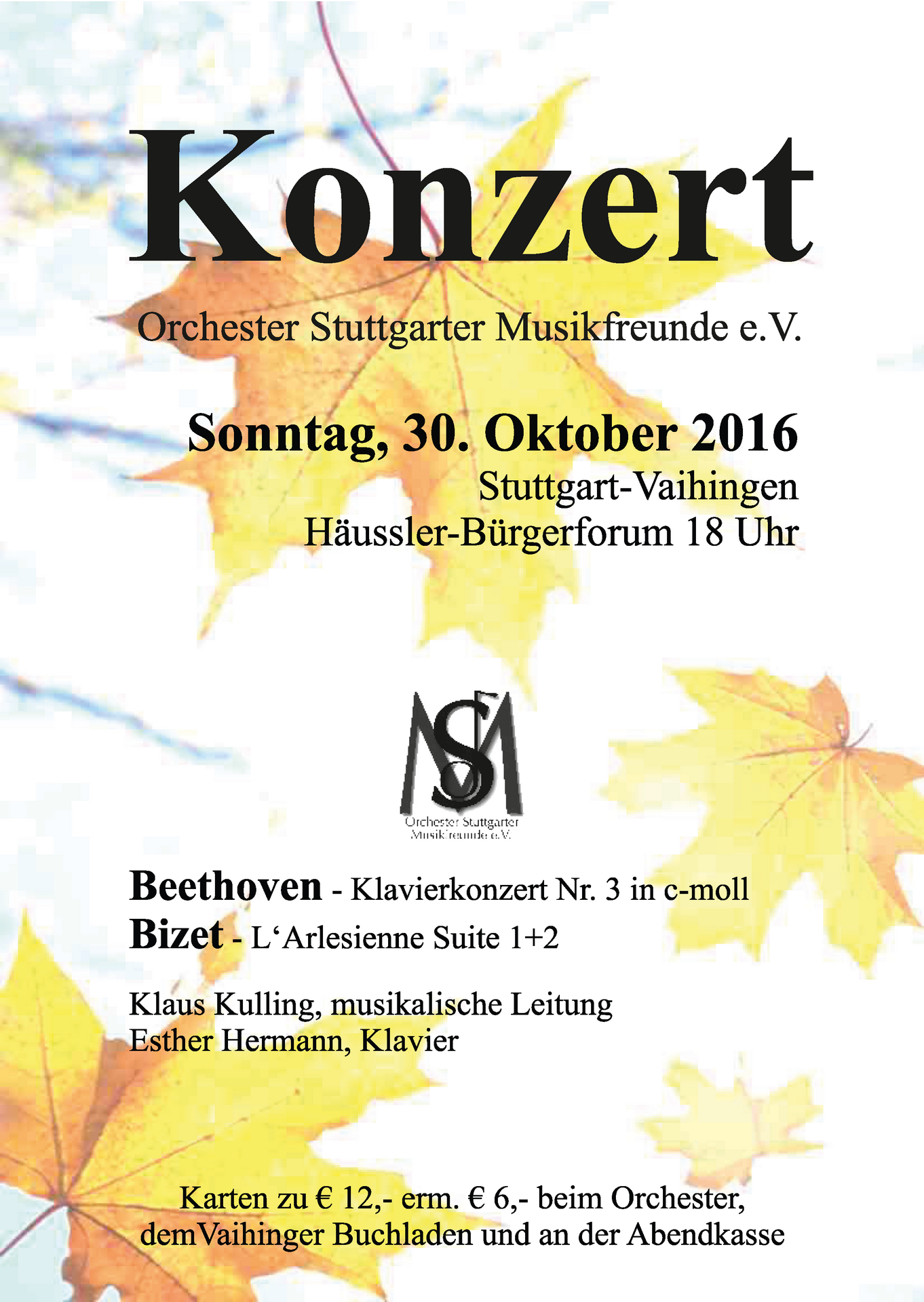 Plakat Herbstkonzert 2016