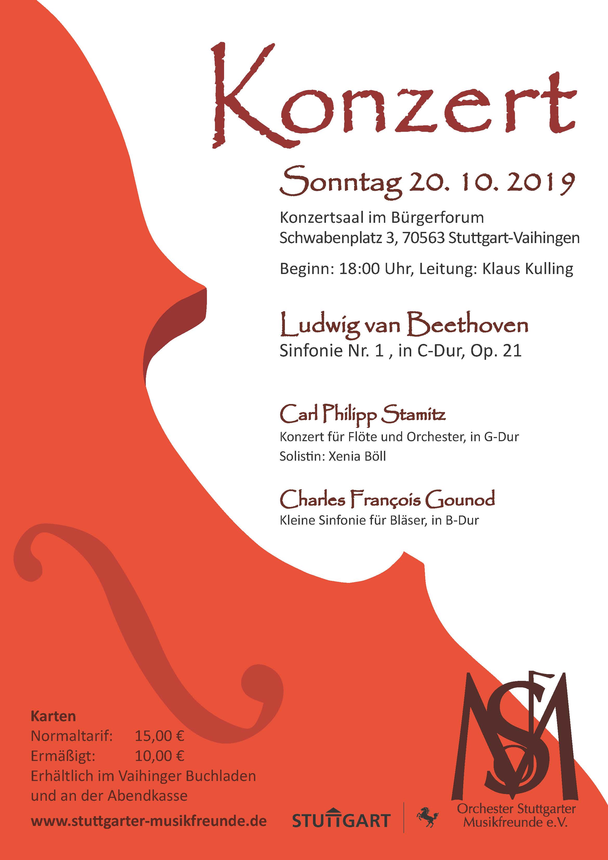 Plakat Herbstkonzert 2019