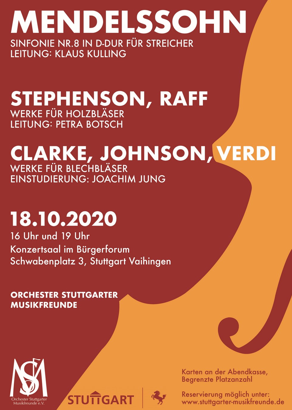 Plakat vom Herbstkonzert 2020