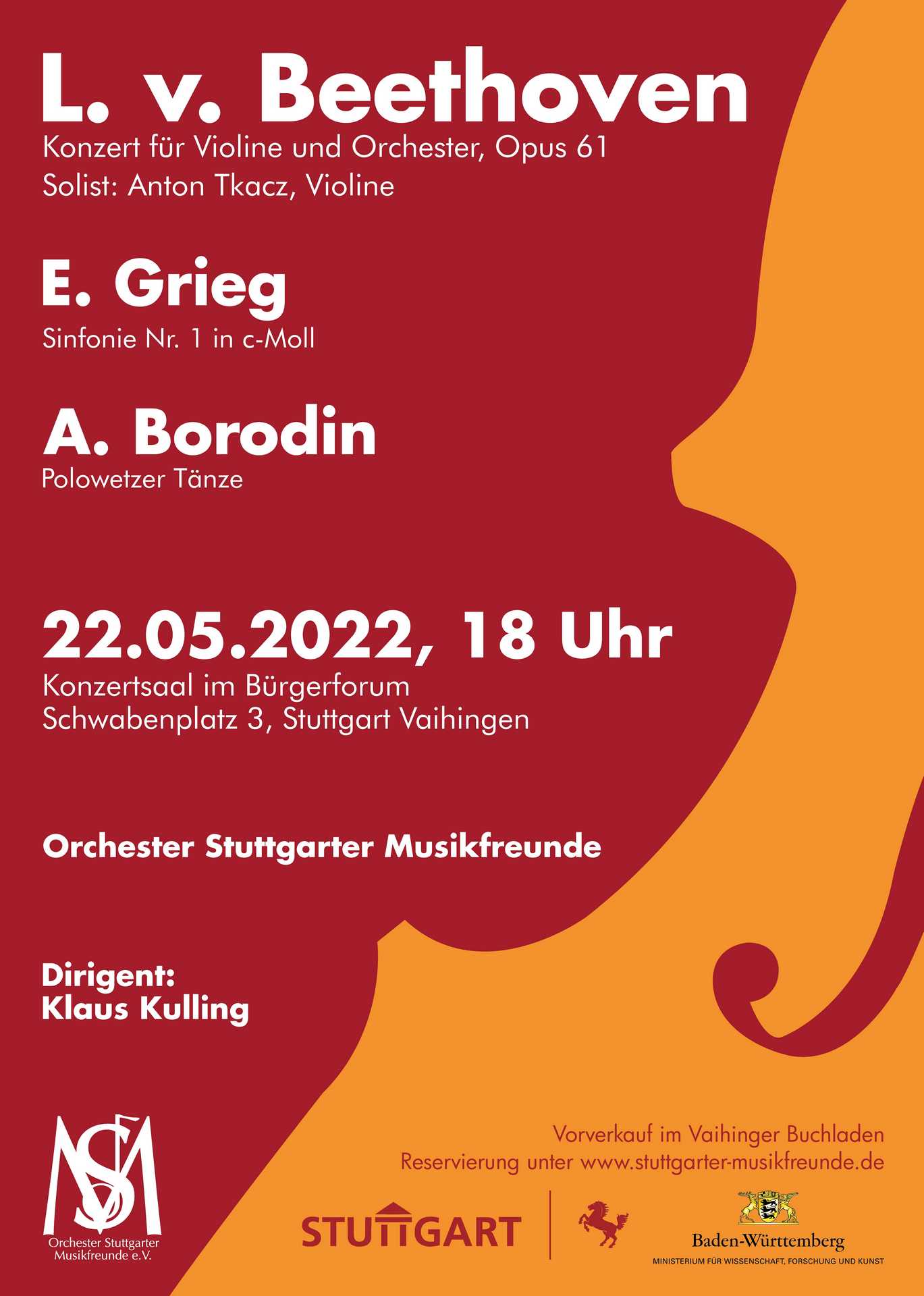 Plakat vom Frühjahrskonzert 2022