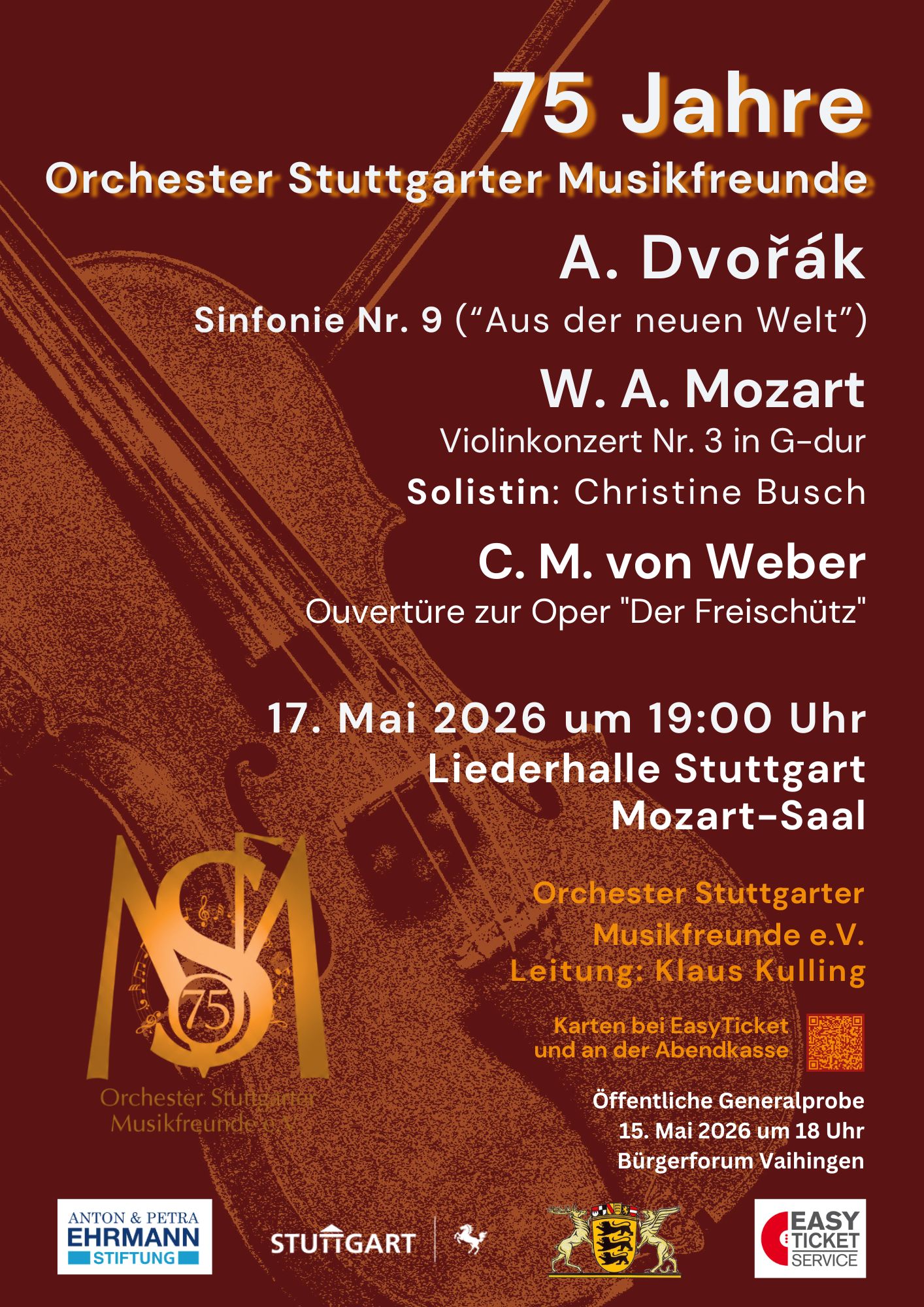 Flyer zum Konzert am 17.05.2026